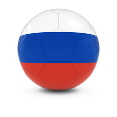 Russia Football - Russian Flag on Soccer Ball