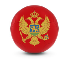 Montenegro Football - Montenegrin Flag on Soccer Ball