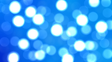 Fototapeta premium Bokeh light, shimmering blur spot lights on blue abstract