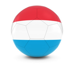 Luxembourg Football - Luxembourgian Flag on Soccer Ball