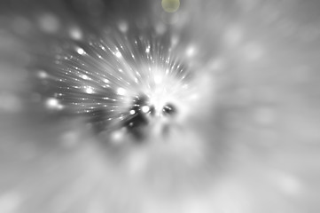 Bokeh light, shimmering blur spot lights on silver abstract