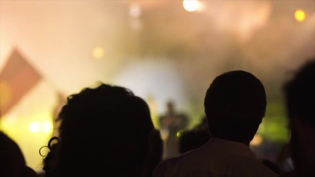 People dancing at a concert