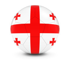 Georgia Football - Georgian Flag on Soccer Ball