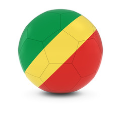 Congo Football - Congolese Flag on Soccer Ball