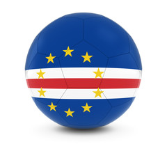 Cape Verde Football - Cabo Verdean Flag on Soccer Ball