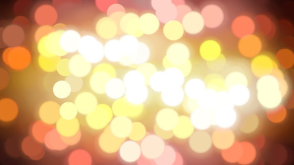 Bokeh light, shimmering blur spot lights on orange abstract back