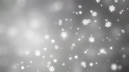 Christmas grey background. the winter background, falling snowfl
