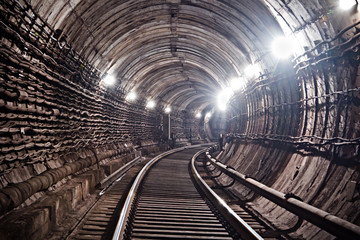 Subway tunnel. Kiev, Ukraine. Kyiv, Ukraine