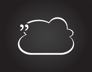 Quote blank with text bubble. Vector stock element for design. Dialog box. Quote box balloon. Commas, note, message, quote blank, tag and comment, template, text, marked.