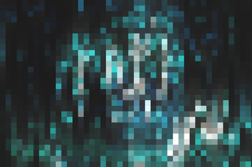 Bokeh light, shimmering blur spot lights on blue abstract backgr