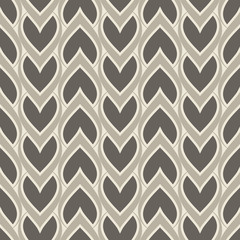 Seamless vintage beige vector wallpaper pattern.