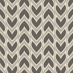 Seamless vintage beige vector wallpaper pattern.