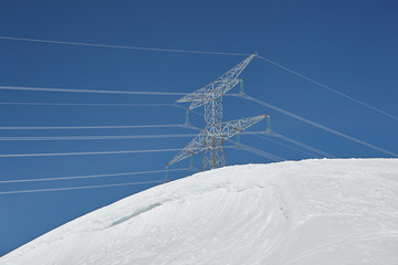 Bright mountain landscape in La Rosiere, France