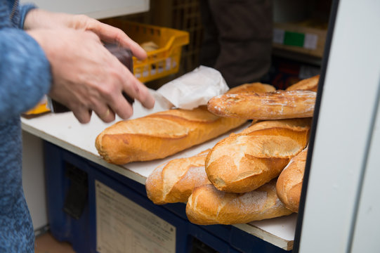 Buying French bread