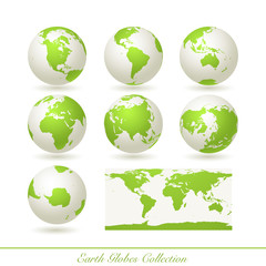 Obraz premium Earth globes collection - Green