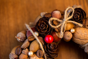 Decorative autumn wreath