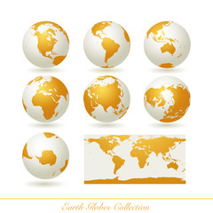 Earth globes collection - Orange