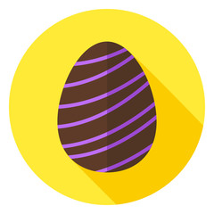 Easter Egg with Line Decor Circle Icon