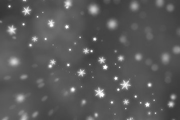 Christmas grey background. the winter background, falling snowfl