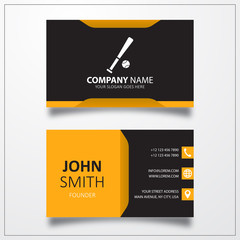 Baseball icon. Business card template