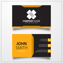 Plaster bandage icon. Business card template