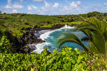 Black sand beach - Maui