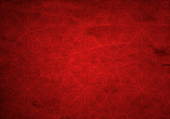 Conceptual red old paper background, vintage texture pattern