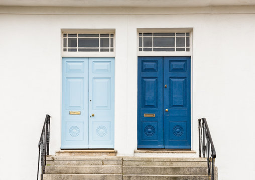 Two Georgian Style Front, Entrance, Doors