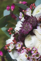 Wedding bouquet of mixed flowers