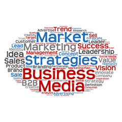 Conceptual business marketing word cloud