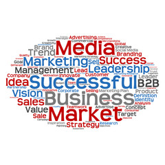 Conceptual business marketing word cloud