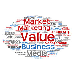 Conceptual business marketing word cloud