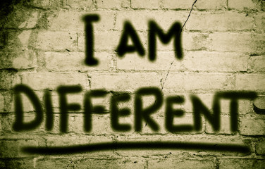 I Am Different Concept