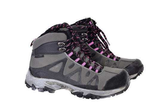 A pair of winter  hiking boots