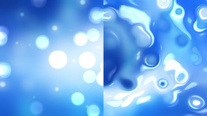 Bokeh light, shimmering blur spot lights on blue abstract backgr