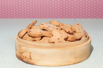 Cookies on the baking