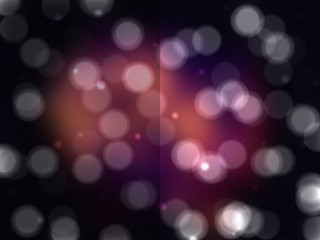 Bokeh light, shimmering blur spot lights on red abstract backgro