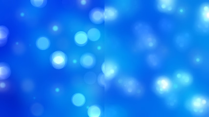 Bokeh light, shimmering blur spot lights on blue abstract backgr