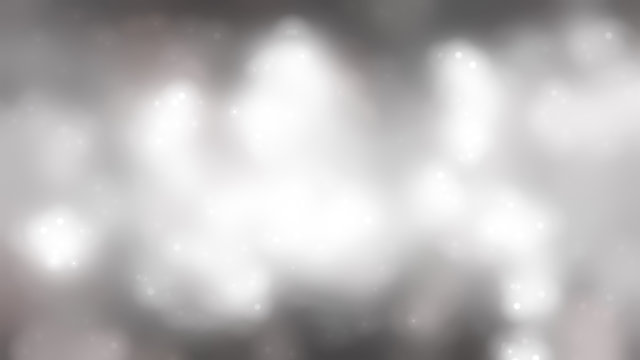 Bokeh light, shimmering blur spot lights on silver abstract back