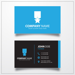 Award icon. Business card template