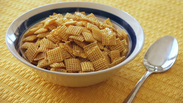 Cereal Squares With Honey Dripped