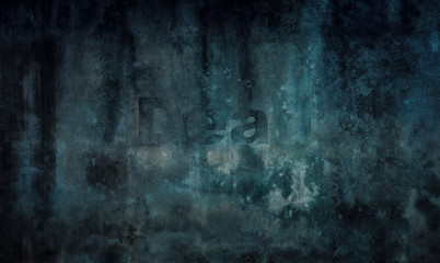 Stimmungsvolles Gemälde in Blautönen 