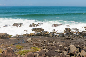 Fototapeta na wymiar Armacao beach in Florianopolis, Santa Catarina, Brazil.