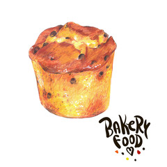 Hand drawn bakery isolated on a white background