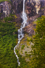 Waterfall near Briksdal glacier - Norway