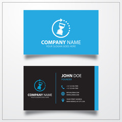 Obraz premium Hourglass icon. Business card template