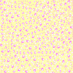  yellowwrapping paper with littie pink hearts