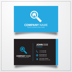 Search house. Business card template