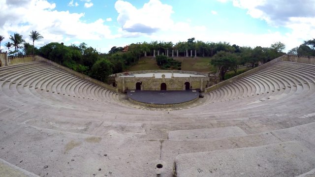 Time lapse of altos de chavon, old amphitheatre, in casa de campo, la romana, dominican republic