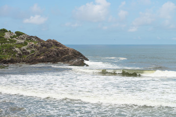 Fototapeta na wymiar Matadeiro beach in Florianopolis, Santa Catarina, Brazil.